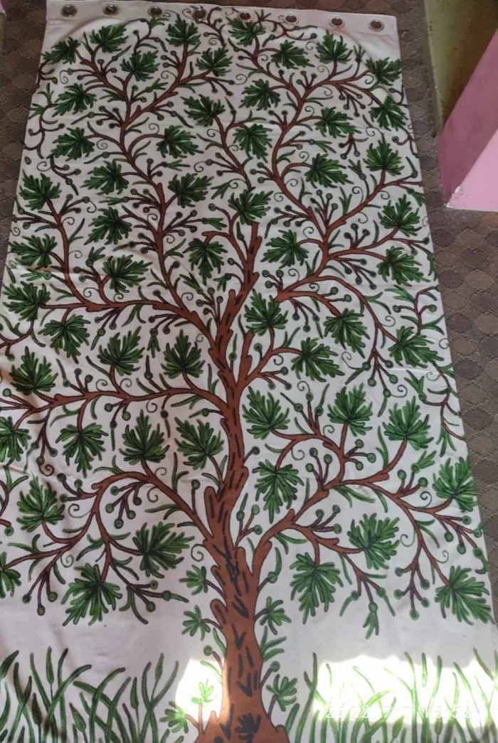 green chinar design curtain original