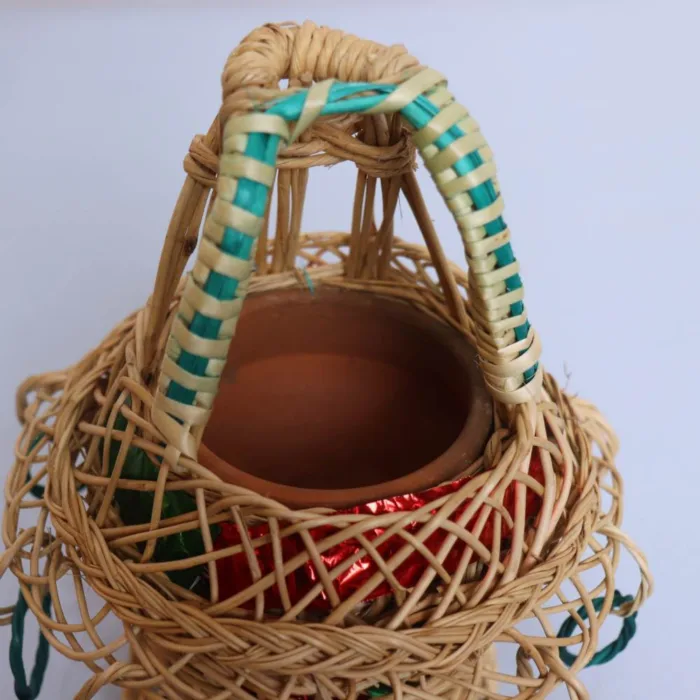 Small Decorative Kashmiri Kangri With Hangings - Image 2