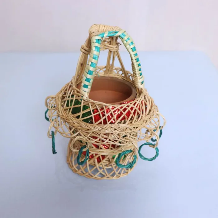 Small Decorative Kashmiri Kangri With Hangings