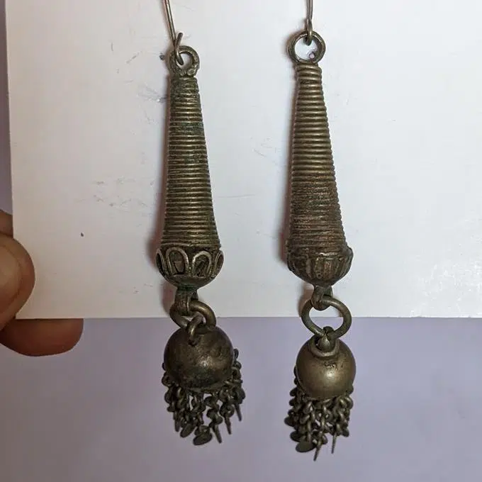 Gold Finish Kashmiri Palki Earrings Design by Raabta By Rahul at Pernias  Pop Up Shop 2023