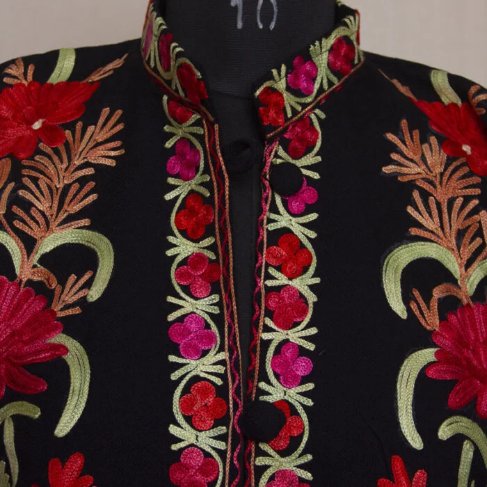 Kashmiri Jacket, Embroidered Coat, Kashmiri Coat, Aari Embroidery, Silk Coat,  Boho Jacket for Women, Indian Coat, Kashmiri Pheran Jacket - Etsy |  Embroidered jacket, Embroidered coat, Jackets for women