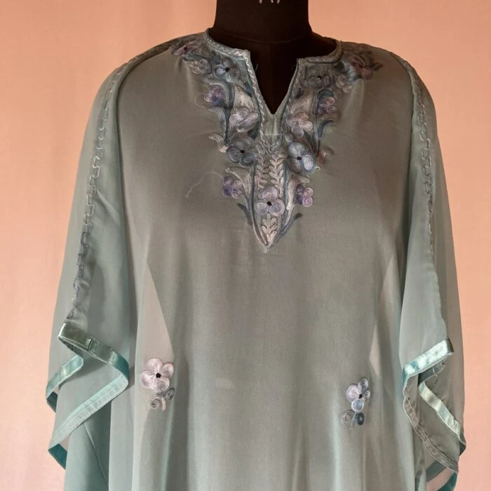 Georgette Aari Work Kaftan Top L48