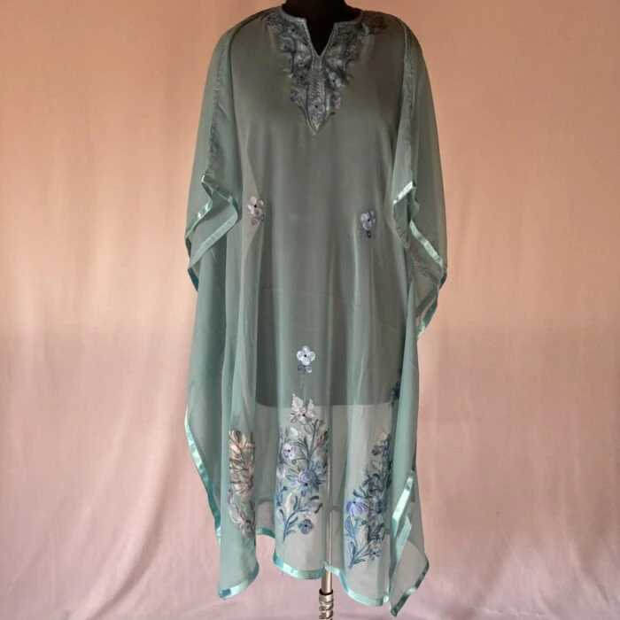 Georgette Aari Work Kaftan Top L48 - Image 2