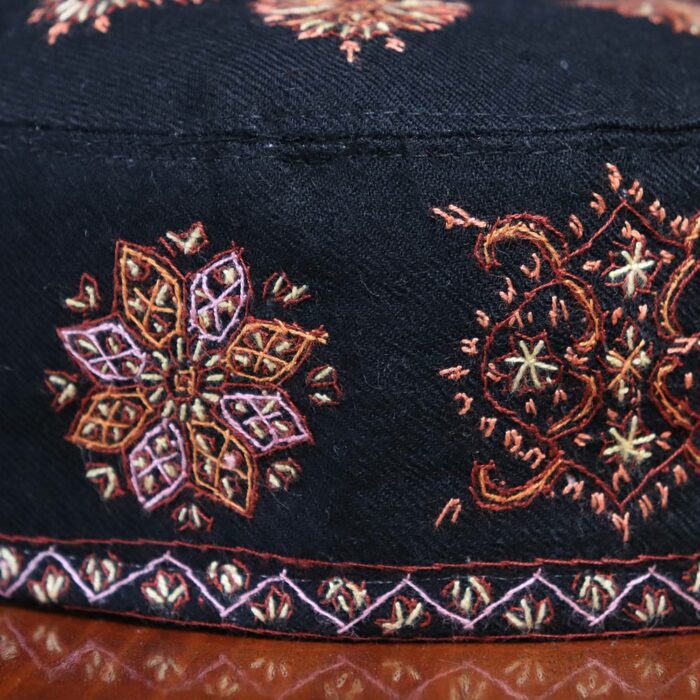 Kruhun Pure Pashmina Hand Sozni Cap - Image 3