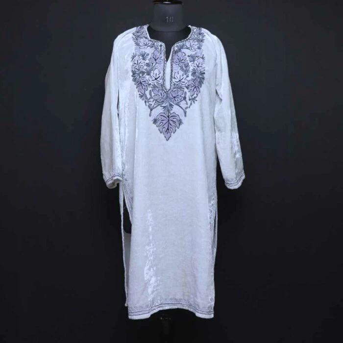 Kashmiri velvet kurti ari embroidery 20231019 06