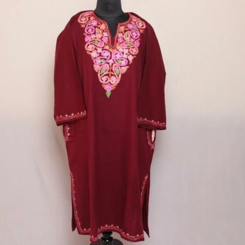 maroon budget wool pheran 3