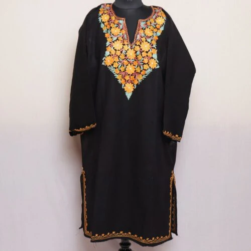 pheran cashmilon kashmiri winter wool long warm woman gyawun online 110