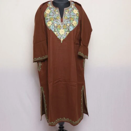 pheran cashmilon kashmiri winter wool long warm woman gyawun online 91