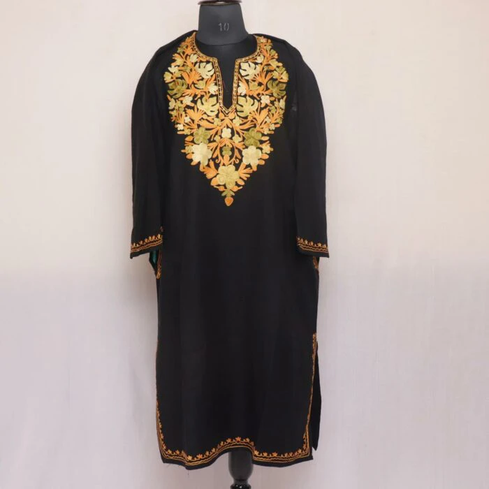 Kruhun Gurezi Kashmiri Pheran with Aari Embroidery