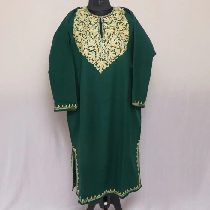 kashmiri pheran winter wool long dress 16