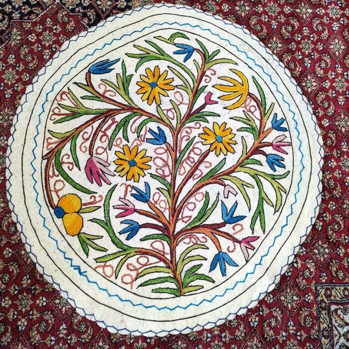 kashmiri rug round colored home pandit winter