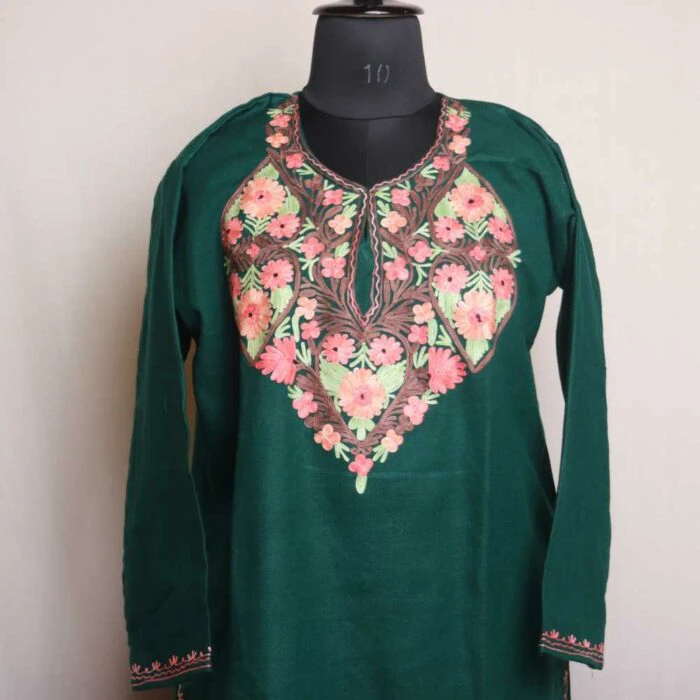 Mumtaz Dil Green Kashmiri Winter Co-ord Set - Image 2