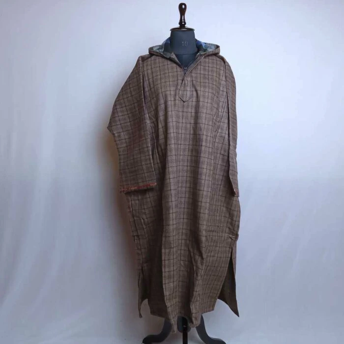 Bilal Brown Box Traditional Mens Kashmiri Pheran with Cap L49