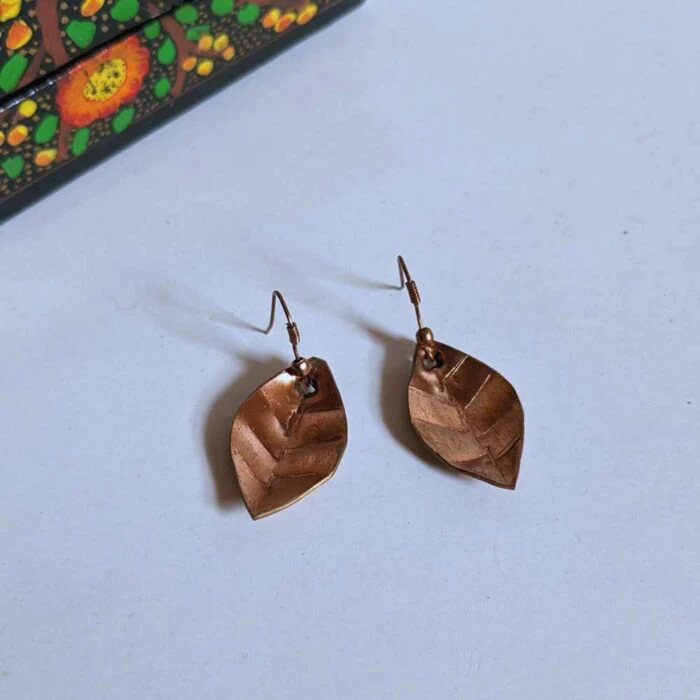 Mumtaz Leaf Shape Copper Earring