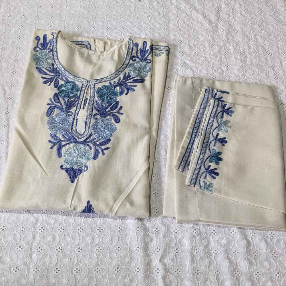 Luna&Luce Women's Linen Palazzo Lined Trousers Blouse Set Special Embroidery  Design Natural Fabric - Trendyol