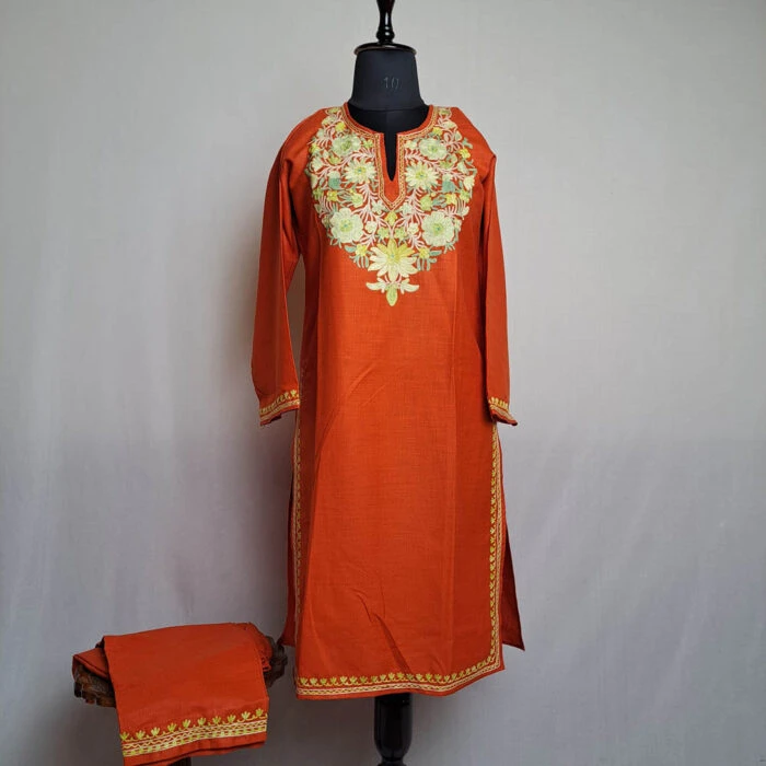 Ruby Cotton Aari Kashmiri Co ord Set 69