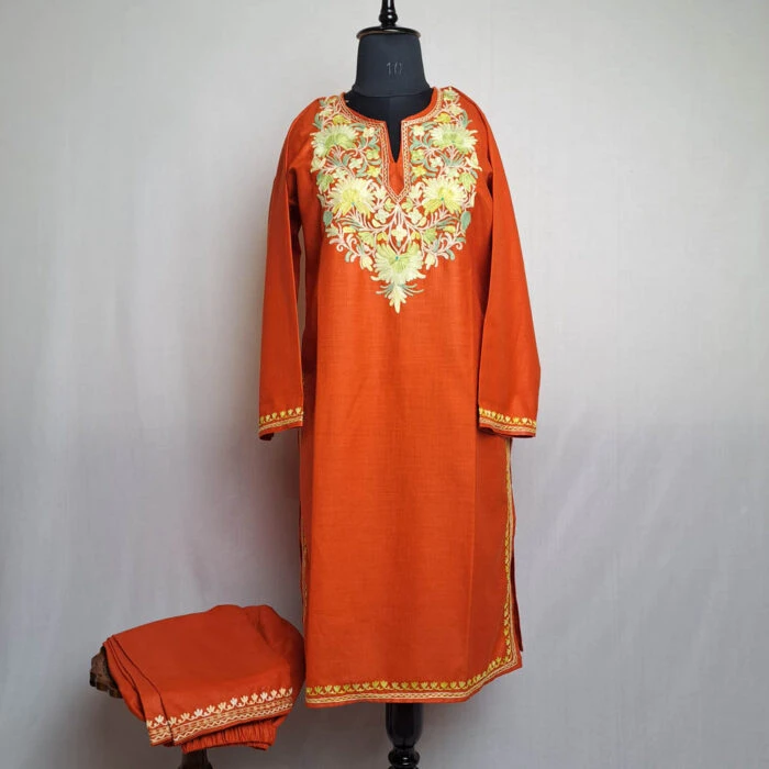 Ruby Cotton Aari Kashmiri Co ord Set 87