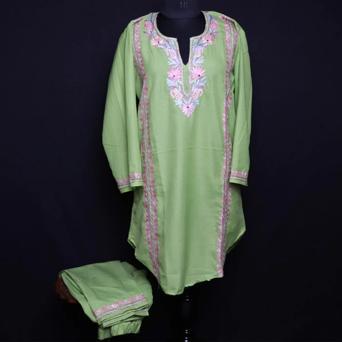 green kashmiri set