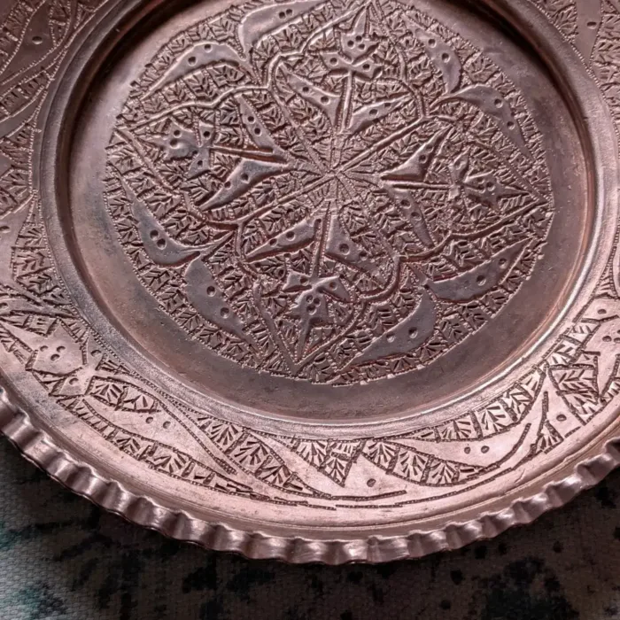 Kashmiri Copper Roti Plates (Hand-Made, 8") | Set of 6 - Image 2