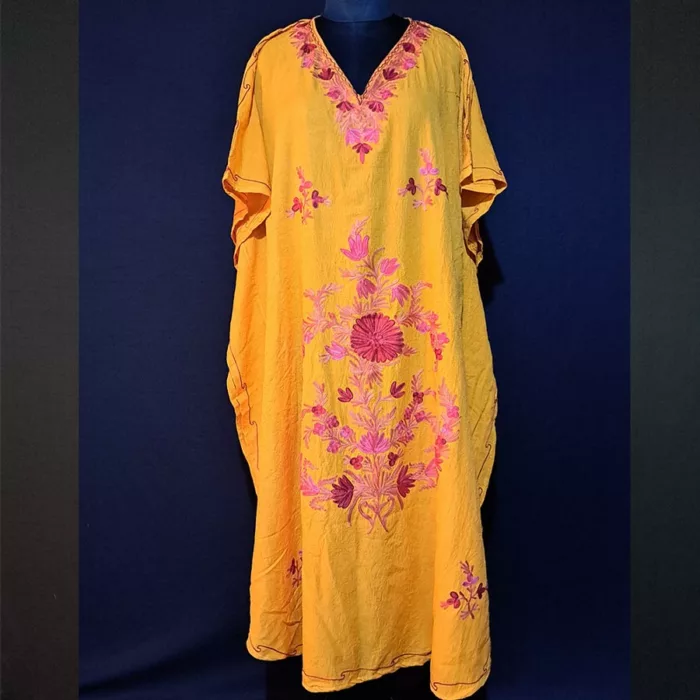 Mustard Kaftan Crush Cotton L49