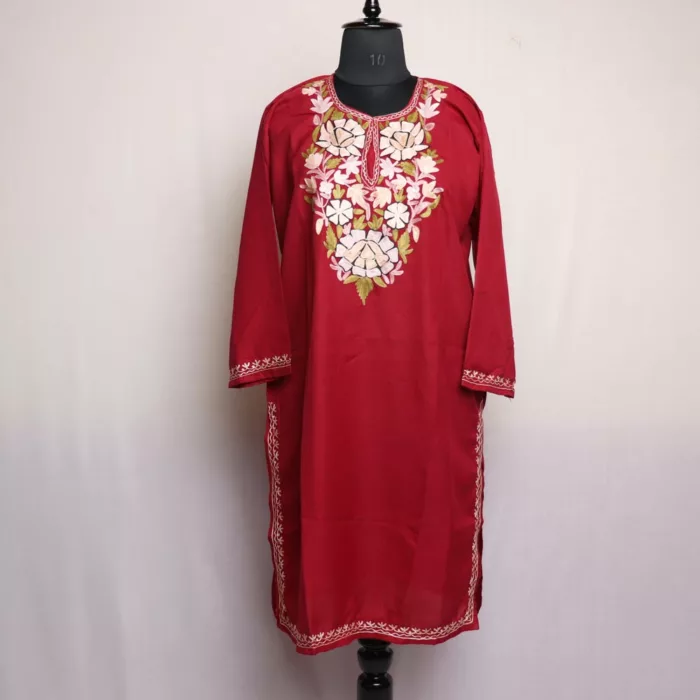 maroon kurti koshur 1 jpg