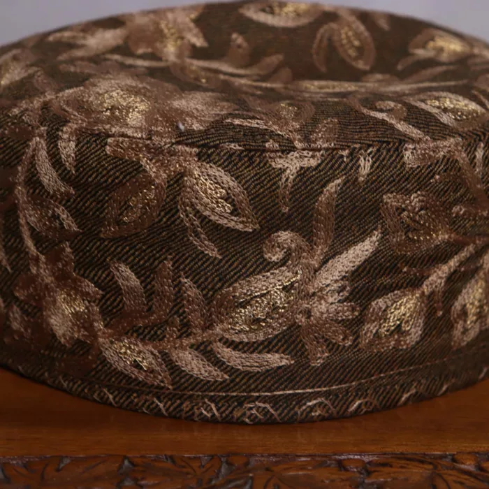 Sufi Brown Toosha Quraishi Dual Work Cap - Image 2