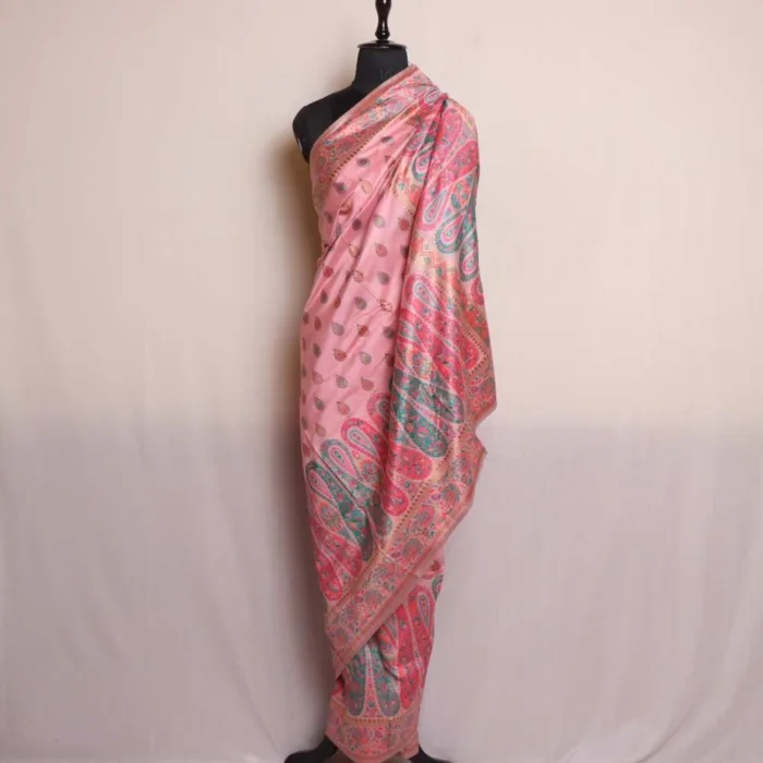 Pink Badami Salma Kani with Zari Saree