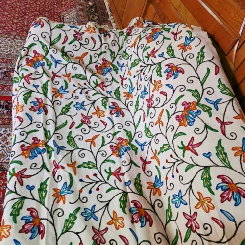 Kashmiri crewel sofa throw bedsheet20240728 48