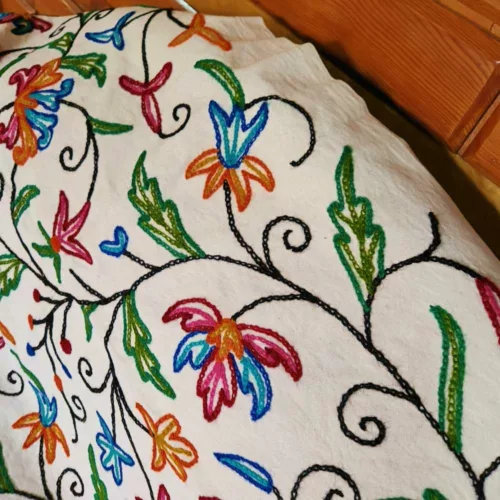 Kashmiri crewel sofa throw bedsheet20240728 49