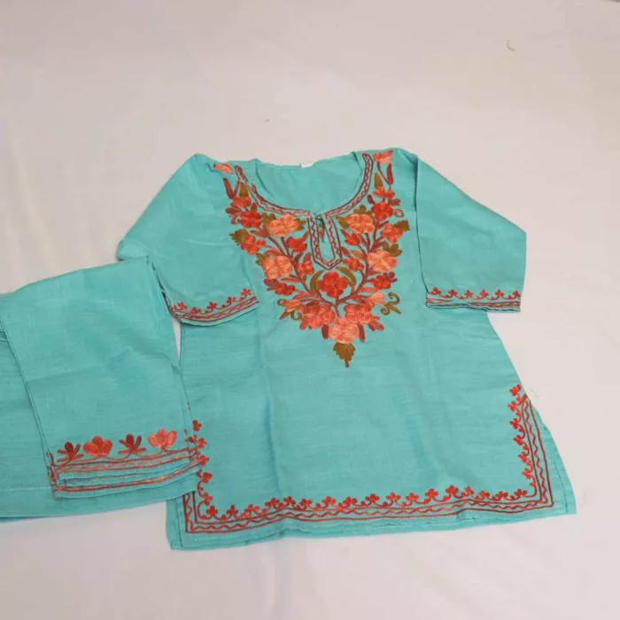 Kashmiri kids girls dress20240706 155