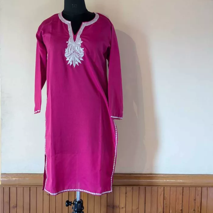 Kashmiri kurtis with embroidery20240726 10 jpg