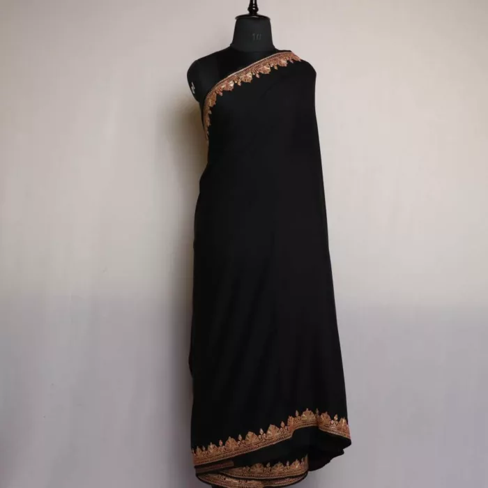 Mehjabeen Black Crepe Tilla Saree