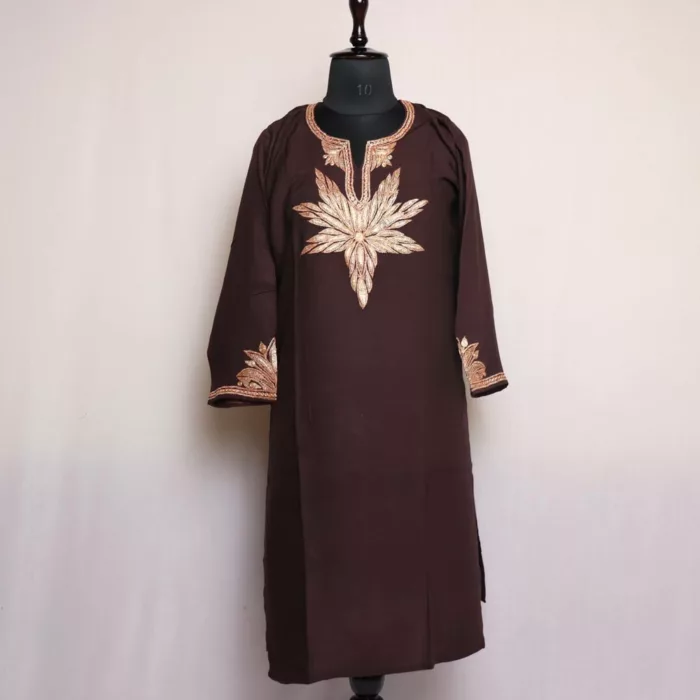 brown rayon cotton kurti 1 jpg