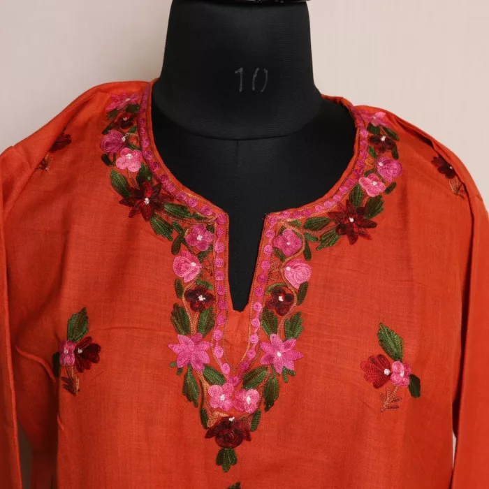 carrot red kurti 2