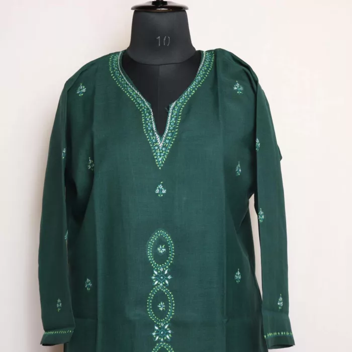 dark green sozni kurta 6 jpg