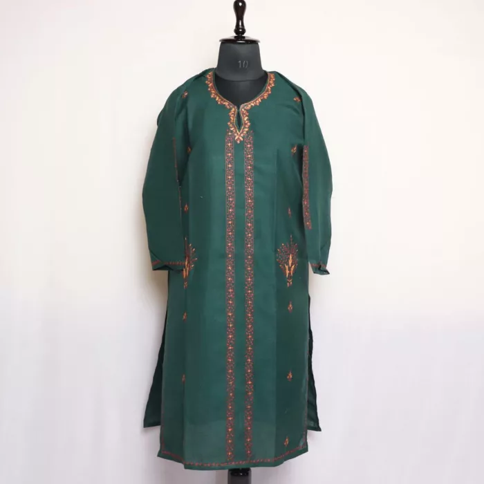 dark green sozni kurta 7 jpg