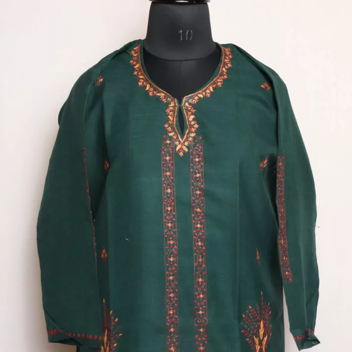 dark green sozni kurta 8 jpg