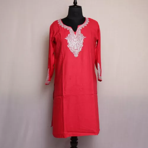 pink rayon cotton kurti 2