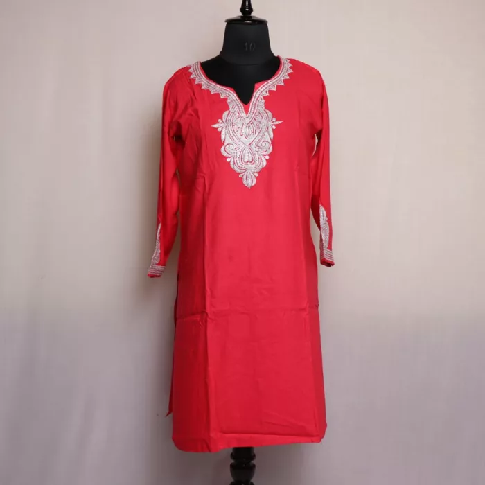 pink rayon cotton kurti 2 jpg