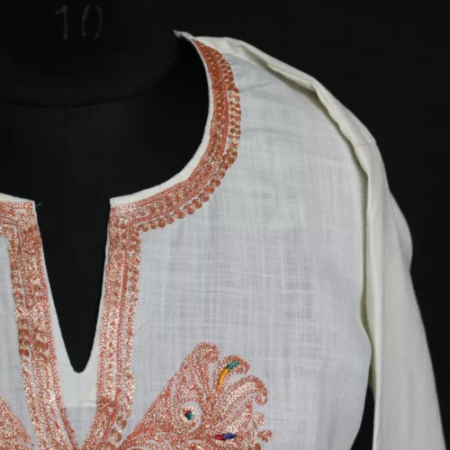 white kashmiri kurti 3