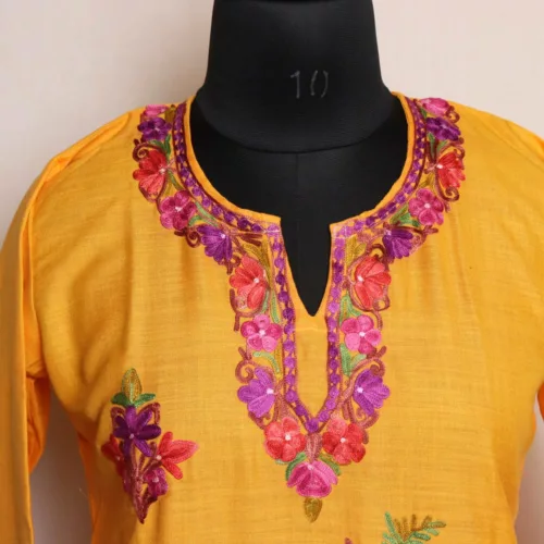 yellow short kurti 3