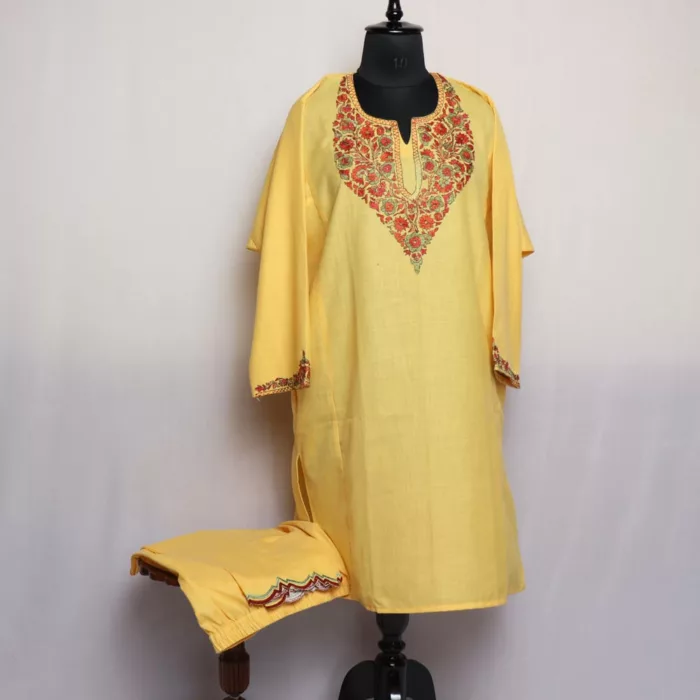 yellow sozni pheran set 1 jpg