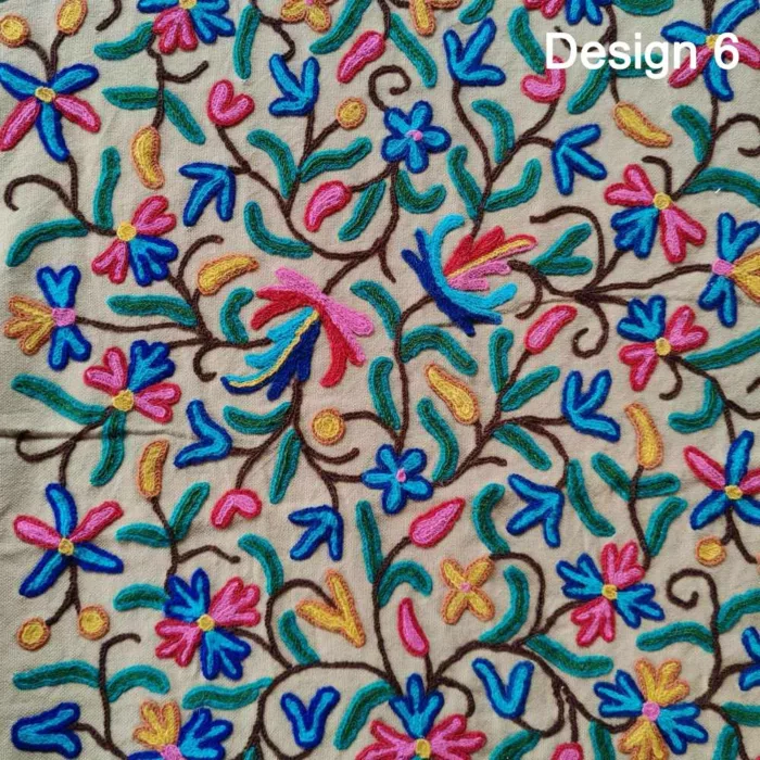 18*18 Wular Hand Embroidered Kashmiri Crewel Cushion Covers (Multiple Colors & Designs) - Image 8