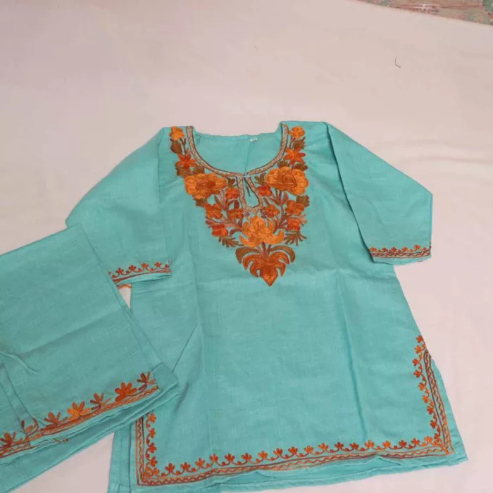 Kashmiri kids girls dress20240706 75