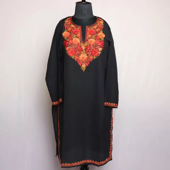 black light cotton kashmiri kurta