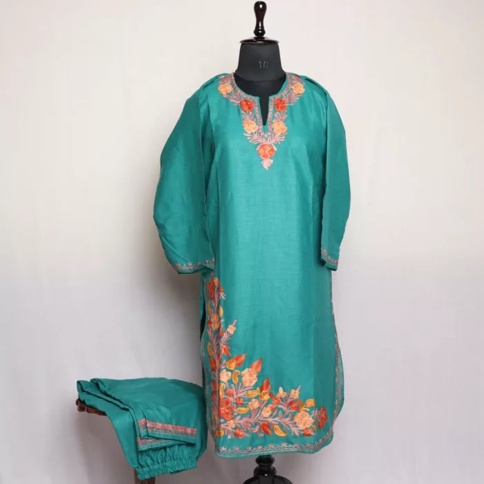 green kurta stitched set 1 jpg