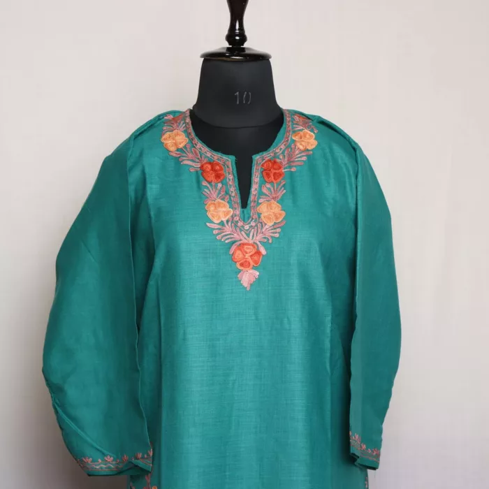 green kurta stitched set 2 jpg