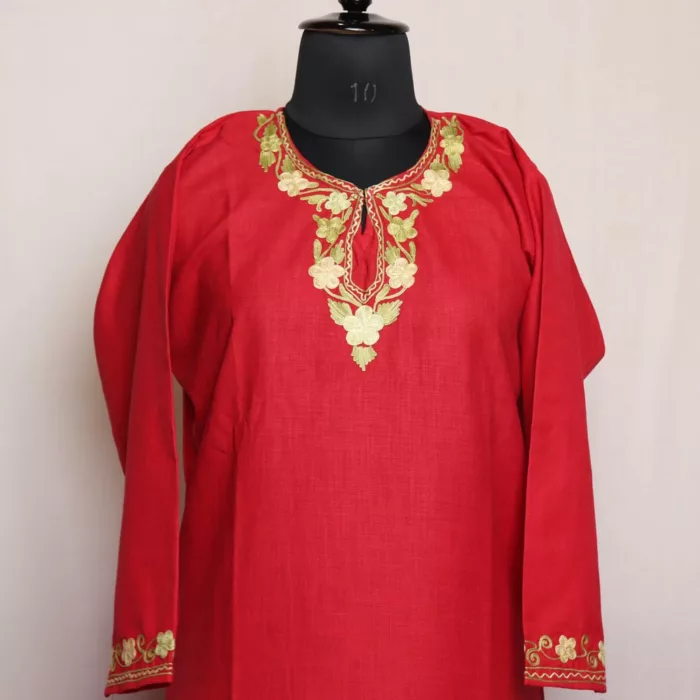 red cotton suit set 2 jpg