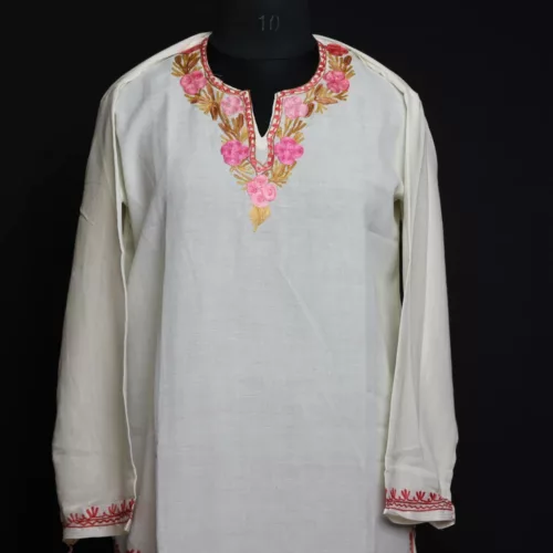 white pink kurta 3