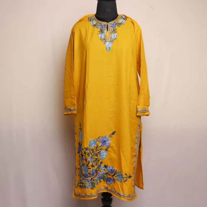 yellow caahmeer kurta 1 jpg